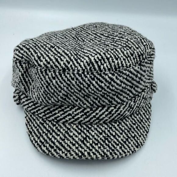 Flat Cap Women Black and Gray Plaid Classic Beret Hat One Size - Picture 5 of 8